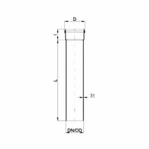 ท่อท่อนสั้น XYLENT ปากระฆังพร้อมแหวนยาง XYLENT PIPE LENGTH 250 mmWITH LIP RING