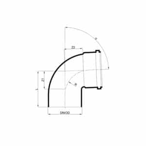 ข้องอ 90 (87.5°) ELBOW 90 (87.5°)