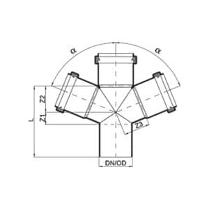 สี่ทาง Y (45°) DOUBLE BRANCH (45°)