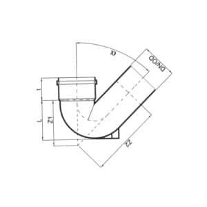 ตัวดักกลิ่น P-TRAP D110 (ใช้ร่วมกับข้องอ 45 D110)